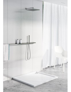 SCHEDPOL, SCHEDLINE COLLECTION Estima Brodzik kwadratowy Stabilsound Plus ® 90x90cm, biały.