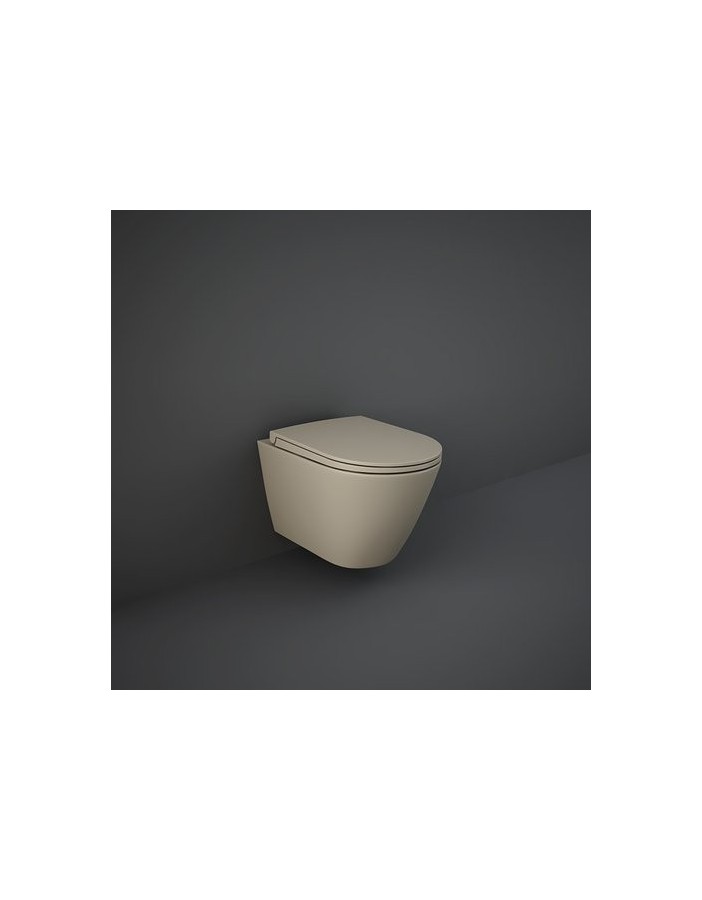 RAK CERAMICS Feeling Miska WC podwieszana 52x36 cm, rimless, cappuccino mat