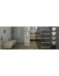 RAK CERAMICS Feeling Miska WC podwieszana 52x36 cm, rimless, czarny mat