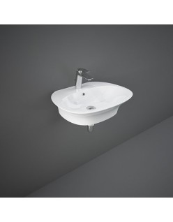 RAK CERAMICS Sensation Umywalka 55x46 cm wisząca z otworem na baterię, biały połysk