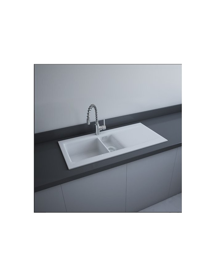 RAK CERAMICS RAK DREAM 1 Zlewozmywak ceramiczny 101x51 cm, DRE1BIP, alpejska biel. WYSYŁKA w 24h GRATIS !!!