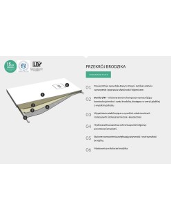 SCHEDPOL, SCHEDLINE COLLECTION Cameron Brodzik półokrągły Stabilsound ® 90x90cm, biały.