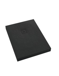 Schedpol Schedline Collection Brodzik akrylowy NonLimits Black Stone 90x100x12 cm, prostokątny
