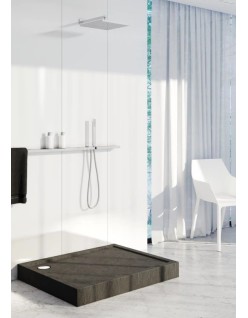 SCHEDPOL, SCHEDLINE COLLECTION Cameron White Brodzik prostokątny Stabilsound® 90x100x12cm, czarny.
