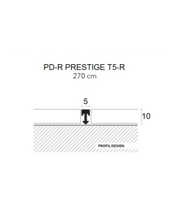 PROFIL GOLD Listwa T5-R, mosiądz, 270cm.