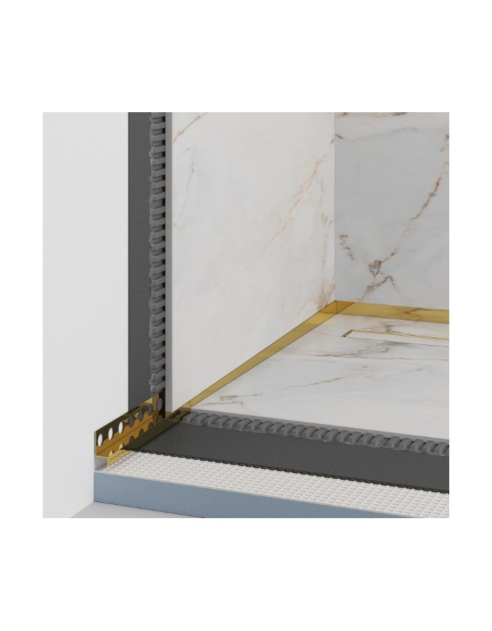 PROFIL DESIGN Dekoratívna lišta GOLD 10mm, zrkadlová leštená oceľ, 270cm.