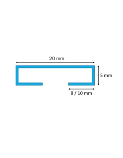 PROFIL DESIGN Dekoratívna lišta GOLD 10mm, zrkadlová leštená oceľ, 270cm.