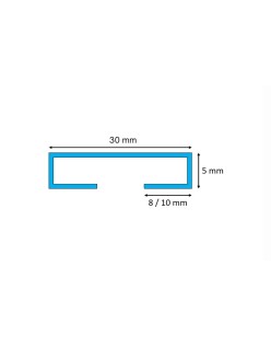 PROFIL DESIGN Dekoratívna lišta GOLD 10mm, zrkadlová leštená oceľ, 270cm.