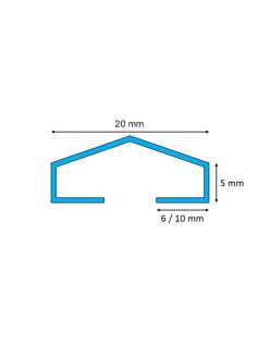 PROFIL DESIGN Dekoratívna lišta GOLD 10mm, zrkadlová leštená oceľ, 270cm.