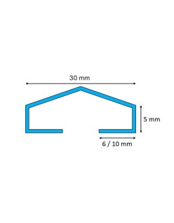 PROFIL DESIGN Dekoratívna lišta GOLD 10mm, zrkadlová leštená oceľ, 270cm.