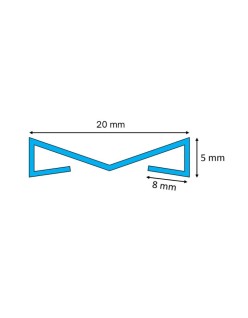 PROFIL DESIGN Dekoratívna lišta GOLD 10mm, zrkadlová leštená oceľ, 270cm.