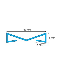 PROFIL DESIGN Dekoratívna lišta GOLD 10mm, zrkadlová leštená oceľ, 270cm.