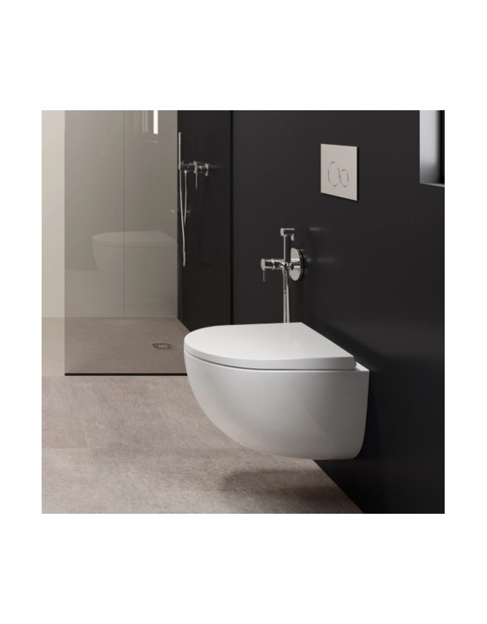 RaCer Zestaw TIVOLI Miska z Deską WC Slim W/O podwiesz. 48 cm Biały Połysk RaCer Zestaw TIVOLI Miska z Deską WC Slim W/O podwiesz. 48 cm Biały Połysk