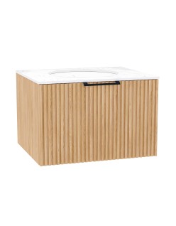 WOODEN szafka drewniana wisząca Dąb Naturalny 60 cm Lamele, na wymiar