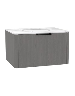WOODEN CLASSIC Szafka drewniana wisząca Dąb Mglisty, 80 cm, na wymiar,  Imperium.
