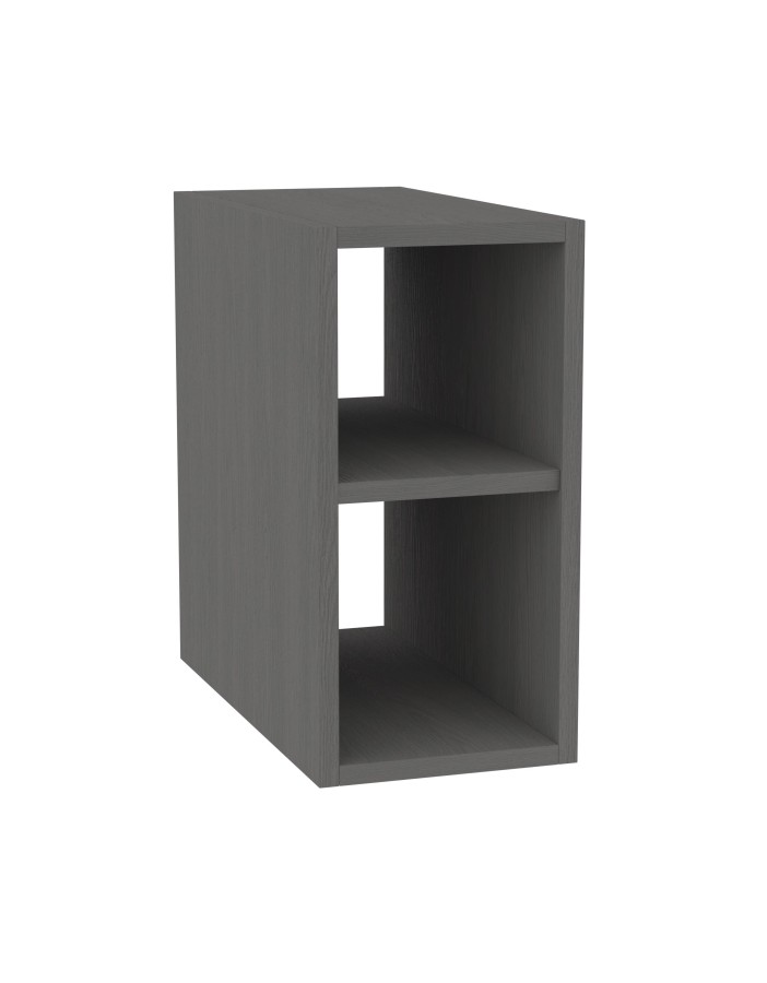 WOODEN Open kontenerek otwarty drewniany wiszący Dąb Mglisty, 15-35 cm x 50 cm, Lamele, na wymiar, Imperium.