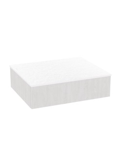 WOODEN Vanity klasyczna i elegancka toaletka drewniana wisząca Dąb Bielony z blatem, 60 cm, na wymiar, Imperium