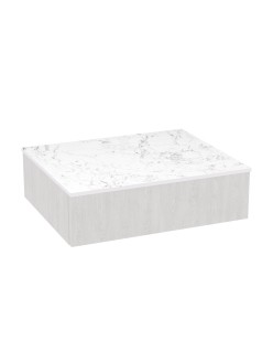 WOODEN Szafka drewniana wisząca Dąb Naturalny z blatem, 60 cm, Lamele, na wymiar, Imperium