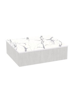 WOODEN Szafka drewniana wisząca Dąb Naturalny z blatem, 60 cm, Lamele, na wymiar, Imperium