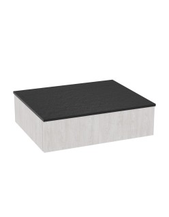 WOODEN Szafka drewniana wisząca Dąb Naturalny z blatem, 60 cm, Lamele, na wymiar, Imperium