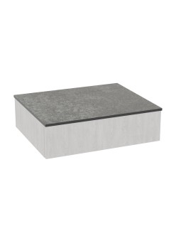 WOODEN Szafka drewniana wisząca Dąb Naturalny z blatem, 60 cm, Lamele, na wymiar, Imperium