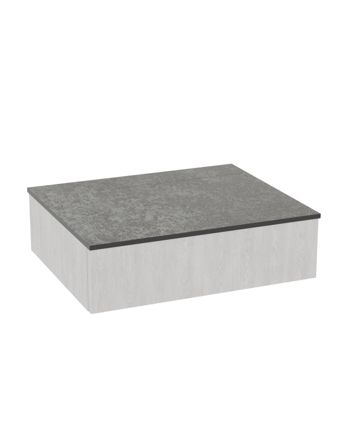 WOODEN Szafka drewniana wisząca Dąb Naturalny z blatem, 60 cm, Lamele, na wymiar, Imperium WOODEN Szafka drewniana wisząca Dąb Naturalny z blatem, 60 cm, Lamele, na wymiar, Imperium