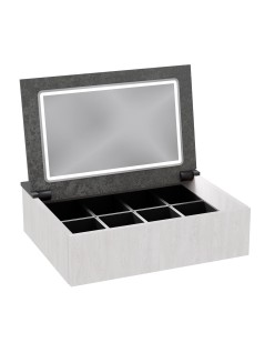 WOODEN Szafka drewniana wisząca Dąb Naturalny z blatem, 60 cm, Lamele, na wymiar, Imperium