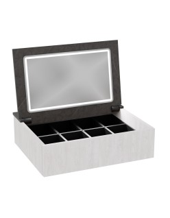WOODEN Szafka drewniana wisząca Dąb Naturalny z blatem, 60 cm, Lamele, na wymiar, Imperium
