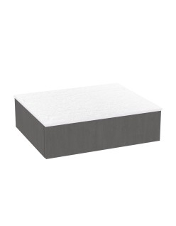 WOODEN Szafka drewniana wisząca Dąb Naturalny z blatem, 60 cm, Lamele, na wymiar, Imperium