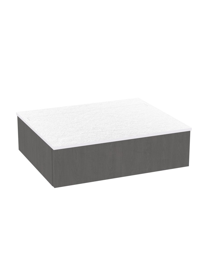 WOODEN Szafka drewniana wisząca Dąb Naturalny z blatem, 60 cm, Lamele, na wymiar, Imperium WOODEN Szafka drewniana wisząca Dąb Naturalny z blatem, 60 cm, Lamele, na wymiar, Imperium