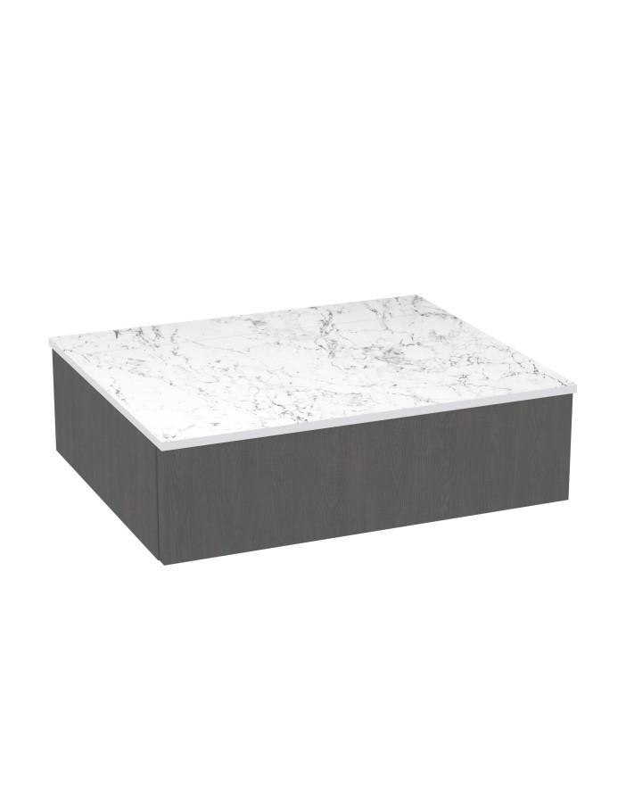 WOODEN Szafka drewniana wisząca Dąb Naturalny z blatem, 60 cm, Lamele, na wymiar, Imperium WOODEN Szafka drewniana wisząca Dąb Naturalny z blatem, 60 cm, Lamele, na wymiar, Imperium