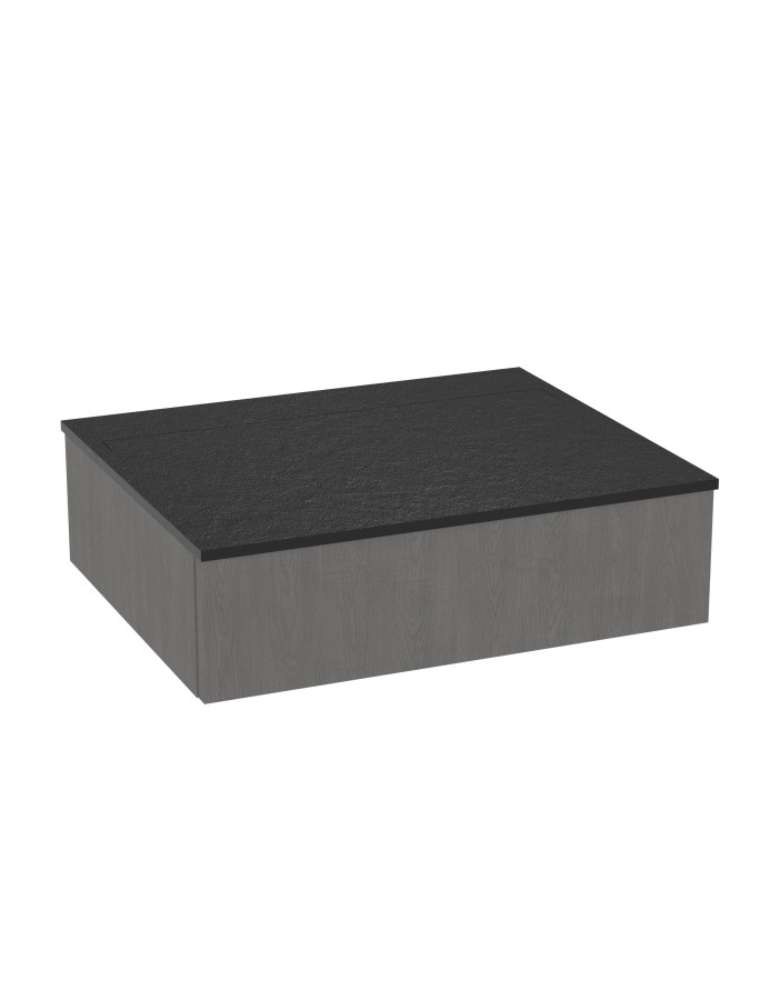 WOODEN Szafka drewniana wisząca Dąb Naturalny z blatem, 60 cm, Lamele, na wymiar, Imperium WOODEN Szafka drewniana wisząca Dąb Naturalny z blatem, 60 cm, Lamele, na wymiar, Imperium