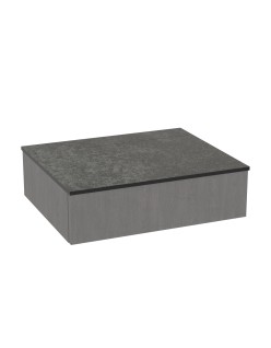 WOODEN Szafka drewniana wisząca Dąb Naturalny z blatem, 60 cm, Lamele, na wymiar, Imperium