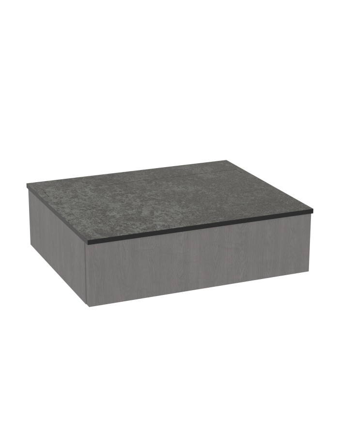 WOODEN Szafka drewniana wisząca Dąb Naturalny z blatem, 60 cm, Lamele, na wymiar, Imperium WOODEN Szafka drewniana wisząca Dąb Naturalny z blatem, 60 cm, Lamele, na wymiar, Imperium
