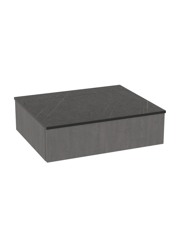 WOODEN Szafka drewniana wisząca Dąb Naturalny z blatem, 60 cm, Lamele, na wymiar, Imperium WOODEN Szafka drewniana wisząca Dąb Naturalny z blatem, 60 cm, Lamele, na wymiar, Imperium