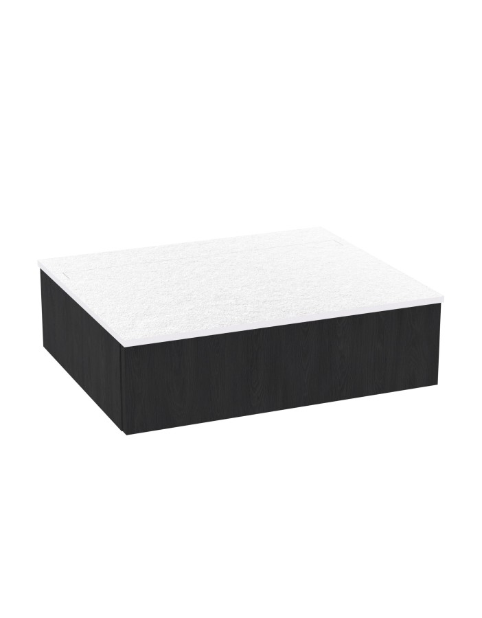 WOODEN Szafka drewniana wisząca Dąb Naturalny z blatem, 60 cm, Lamele, na wymiar, Imperium WOODEN Szafka drewniana wisząca Dąb Naturalny z blatem, 60 cm, Lamele, na wymiar, Imperium