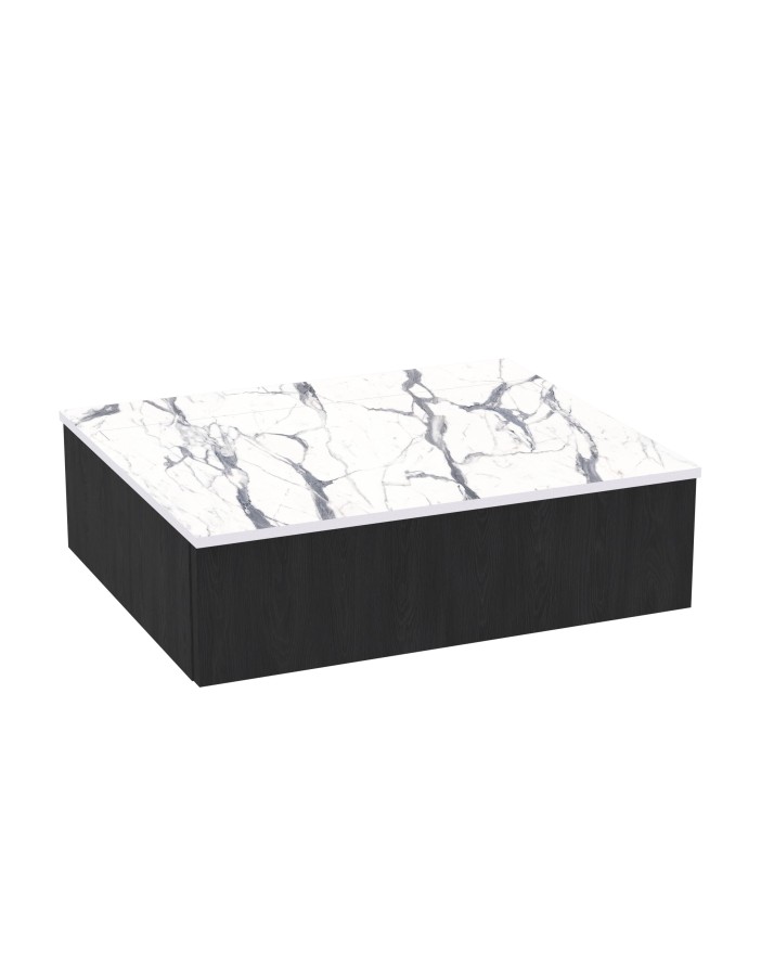 WOODEN Szafka drewniana wisząca Dąb Naturalny z blatem, 60 cm, Lamele, na wymiar, Imperium WOODEN Szafka drewniana wisząca Dąb Naturalny z blatem, 60 cm, Lamele, na wymiar, Imperium