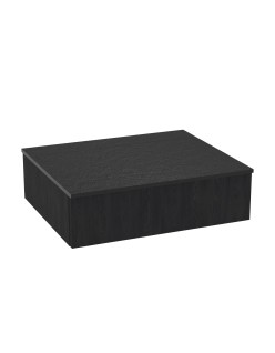 WOODEN Vanity klasyczna i elegancka toaletka drewniana wisząca Dąb Węgiel z blatem, 60 cm, na wymiar, Imperium