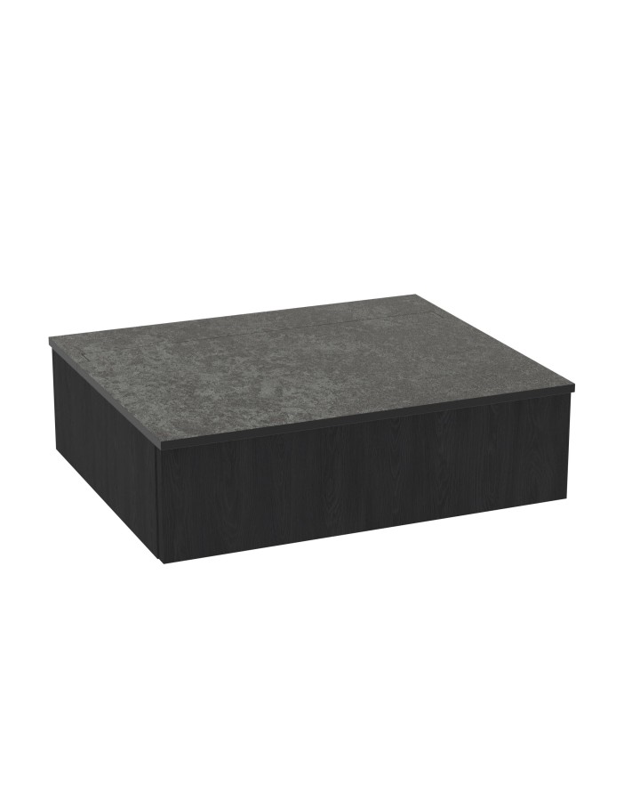 WOODEN Szafka drewniana wisząca Dąb Naturalny z blatem, 60 cm, Lamele, na wymiar, Imperium WOODEN Szafka drewniana wisząca Dąb Naturalny z blatem, 60 cm, Lamele, na wymiar, Imperium