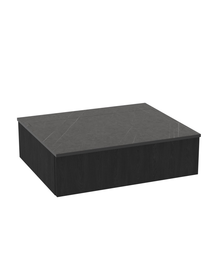 WOODEN Szafka drewniana wisząca Dąb Naturalny z blatem, 60 cm, Lamele, na wymiar, Imperium WOODEN Szafka drewniana wisząca Dąb Naturalny z blatem, 60 cm, Lamele, na wymiar, Imperium
