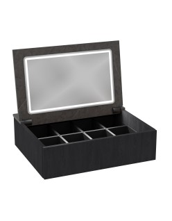 WOODEN Szafka drewniana wisząca Dąb Naturalny z blatem, 60 cm, Lamele, na wymiar, Imperium