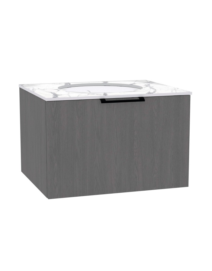 WOODEN Szafka drewniana wisząca Dąb Naturalny z blatem i umywalką podblatową - komplet, 50cm, Lamele, na wymiar, Imperium WOODEN Szafka drewniana wisząca Dąb Naturalny z blatem i umywalką podblatową - komplet, 50cm, Lamele, na wymiar, Imperium