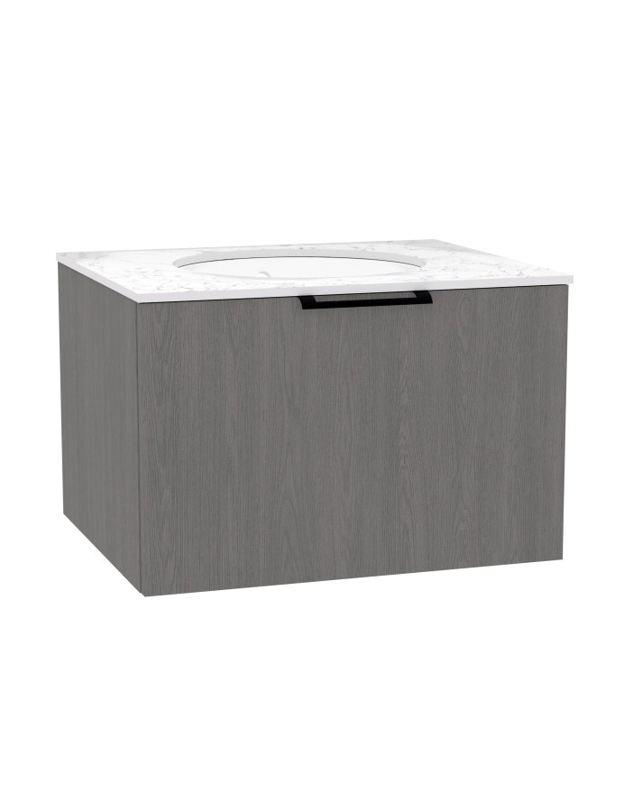 WOODEN Szafka drewniana wisząca Dąb Naturalny z blatem i umywalką podblatową - komplet, 50cm, Lamele, na wymiar, Imperium WOODEN Szafka drewniana wisząca Dąb Naturalny z blatem i umywalką podblatową - komplet, 50cm, Lamele, na wymiar, Imperium