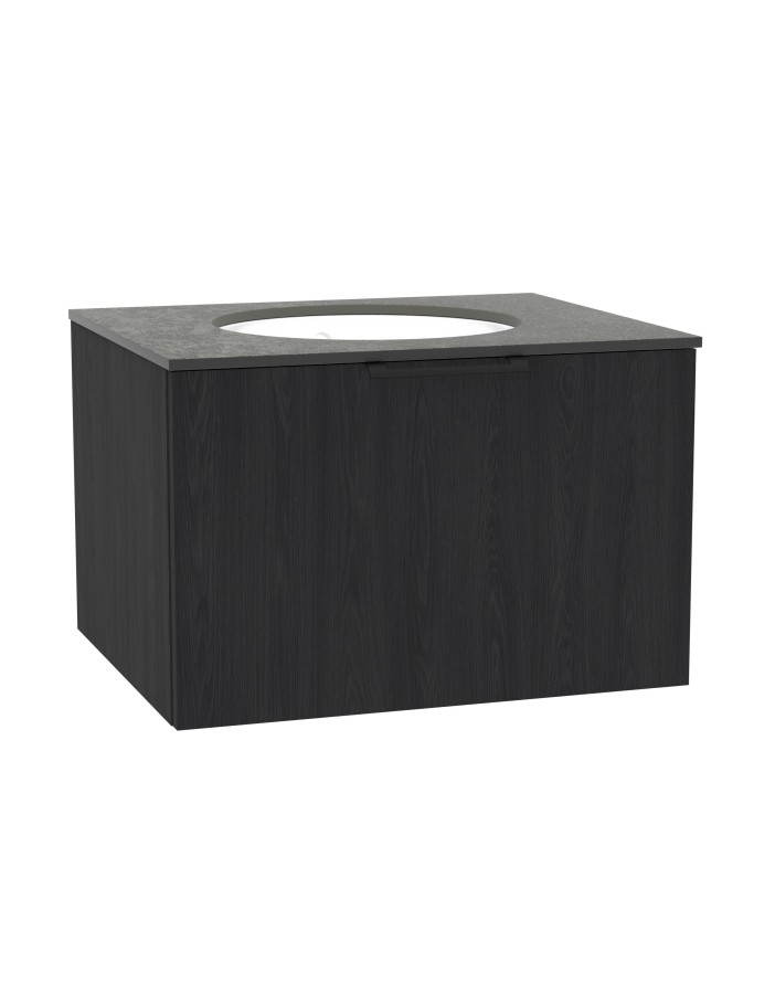 WOODEN Szafka drewniana wisząca Dąb Naturalny z blatem i umywalką podblatową - komplet, 50cm, Lamele, na wymiar, Imperium WOODEN Szafka drewniana wisząca Dąb Naturalny z blatem i umywalką podblatową - komplet, 50cm, Lamele, na wymiar, Imperium