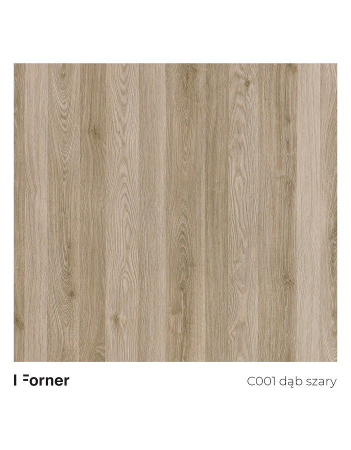 FORNER Blat kompaktowy, wodoodporny HPL C001 dąb szary 12mm