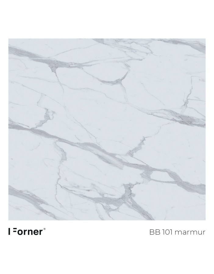 FORNER Blat kompaktowy, wodoodporny HPL BB101 marmur 12mm