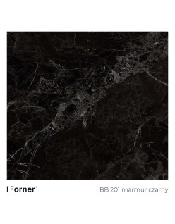FORNER Blat kompaktowy, wodoodporny HPL BB201 marmur czarny 12mm