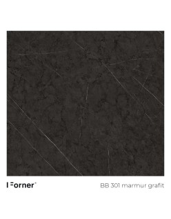 FORNER Blat kompaktowy, wodoodporny HPL BB301 marmur grafit 12mm