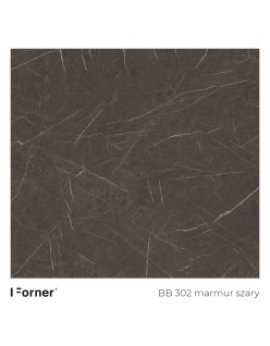 FORNER Blat kompaktowy, wodoodporny HPL BB302 marmur szary 12mm