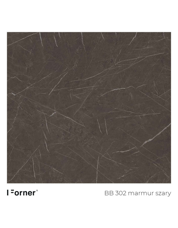 FORNER Blat kompaktowy, wodoodporny HPL BB302 marmur szary 12mm